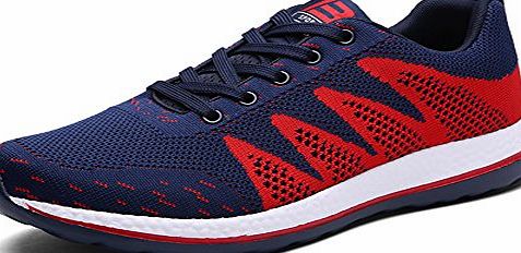 Husto-T [New Pattern] Husto-T Slip Resistant Breathable Lightweight Cushioning Moisture Antibacterial Comfortable in MD Soles Sports Tide Shoes,Fly Women Mesh EVA Large Yards Mens Sports Running Shoes